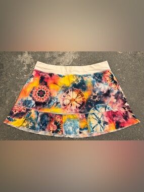 Sofibella Tie-Dye Ruffle Mini Skirt - Multicolor